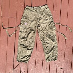 Vintage UFO green cargo/parachute pants